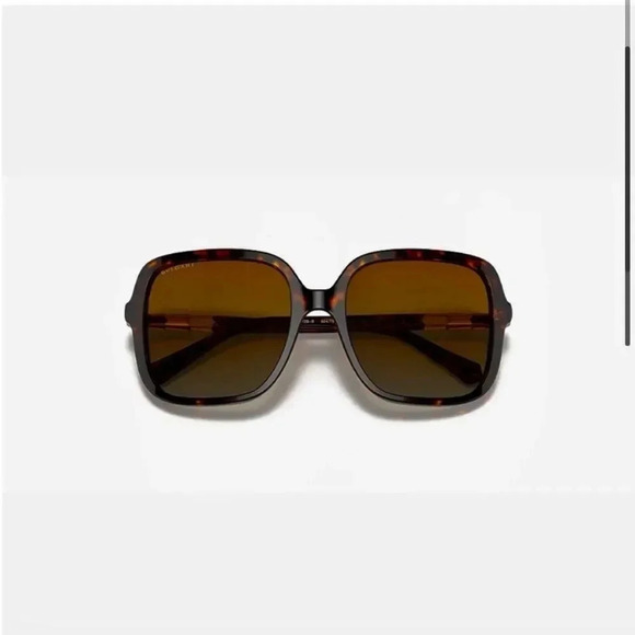 NIB AUTHENTIC BVLGARI 504/T5 - HAVANA-POLAR BROWN GRADIENT
OVERSIZED SUNNIES - Picture 9 of 13